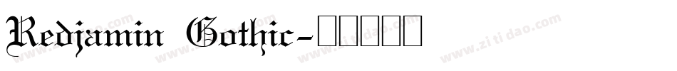 Redjamin Gothic字体转换